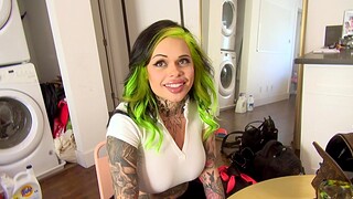 Tattooed Ex Become man Karen enjoys in the long run b for a long time getting fucked hard - HD