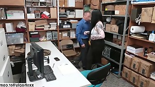 Curvy Shoplifter Amilia Onyx gets fuck by LP Officers cock